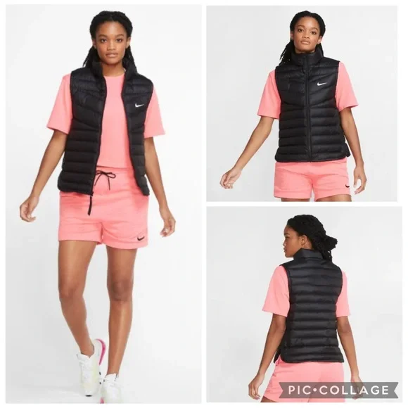 Nike Down Fill Sport Casual Golf Vest-Black Women’s size Large - Picture 1 of 12